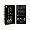 Model 1 Anal Plug Borosilicate Glass Clear 10.5 cm -o- 3 cm