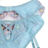 Subblime Bra & Panties with Garter Belt Floral Blue S/M