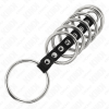 Kink 7 Metal Penis Rings 3.2 Cm to 5 Cm Connected by Leather