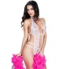 Chilirose CR 3507 White Lace Bodysuit Flowers S/M