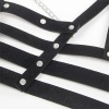 Subblime Leather Corset Harness Chain Detail