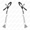 KINK Silver Bell Pendant Nipple Clamps 6cm