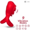 Armony Ring Vibrator Heart Red