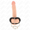 Kink Penis Ring 4 CM Chain 7 CM Metal With Leather Belt