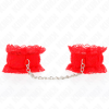 Kink Lace Elastic Wrist Restraints Red