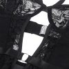 Subblime Teddy with Garter and Lace Detail Black S/M