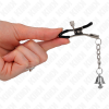 KINK Silver Bell Pendant Nipple Clamps 6cm