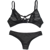 Subblime Two-Piece Transparent Bra and Panties Set S/M