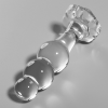 Model 1 Anal Plug Borosilicate Glass Clear 10.5 cm -o- 3 cm