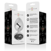 Intense - Aluminum Metal Anal Plug With Black Glass Size L