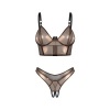 Afbeelding van Obsessive – Soranna Top & Crotchless Thong – Brown
