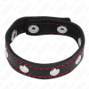 Kink Leather Penis Ring With Pressure Closure Red Lining 21 X 1.5 CM