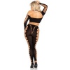 Leg Avenue Crop Top & Leggings Cutout Seamless, Black