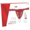 Brazilian Red Panty With Pearls And Lubricating Gel 50 ml