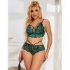 Subblime Lace Bra & Panties Green S/M