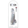 King Cock Clear Dildo Testicles 15.2 CM Transparent