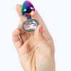 Metal Butt Plug Rainbow Small Size 7 cm