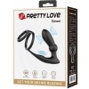 Pretty Love Emoni Penis Ring w/ Anal Plug, Black