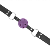 Kink Breathable Ball Gag, Double Rivet, Purple, 42-58cm