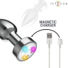 INTENSE Vibrating Metal Anal Plug LED Remote Size S