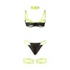Subblime Fluorescent Green Bra Set Necklace S/M