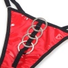 Subblime Red Faux Leather Mesh Zipper Bra Set L/XL