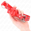 Kink Hollow Hard Ball Gag, Red, Complete, 62x2cm