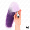 Kink Anal Plug M 8x3.5cm Synthetic Tail 40cm Purple