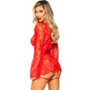 Leg Avenue 86123 Teddy Robe Set Red M