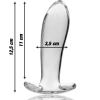 Model 5 Anal Plug Borosilicate Glass Clear 12.5 cm -o- 3.5 cm