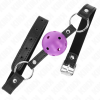 Kink Hollow Hard Ball Gag, Purple, 4.5cm, 63.5x2cm