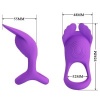 Pretty Love Silas Vibrant Penis Ring Purple 7 Vibrations