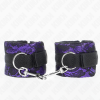 Kink Velvet Lace Wrist Restraints, Purple/Black
