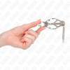 KINK Japanese Clover Nipple Clamps With Chains Silver