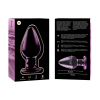 Model 3 Anal Plug Borosilicate Glass Pink 11 cm -o- 5 cm