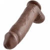 King Cock Brown Dildo with Balls, 30.48 CM