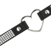 Coquette Chic Desire Vegan Leather Choker with Heart