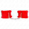 Kink Furry Lined Wrist Restraints Red 17-31CM