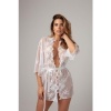 Afbeelding van Christine - Kanten Kimono Set Flower - Wit