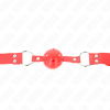 Kink Hollow Hard Ball Gag, Red, Complete, 62x2cm