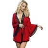 Subblime Transparent Robe Lace Red L/XL