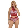 Subblime Fishnet Set with Pink Rhinestones, One Size