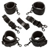 CALEXOTICS Nocturnal Bed Restraints Leather Adjustable Black