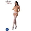 Passion S029 Stockings with Garter White One Size