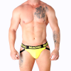 Macho MX25A Yellow Lycra Open-Back Jock S