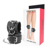 Darkness Black Leather Ankle Handcuffs