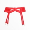 Subblime Red Bondage Bra Garter Set S/M