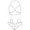 Leg Avenue Bra Wristbands Pearl Thong Set