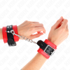 Kink Wrist Restraints, Red with Black Belt