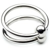 Metal Hard Double Glans Ring 28mm Steel